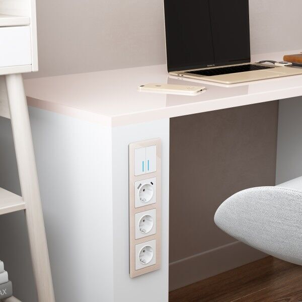 рамка на 4 поста werkel acrylic айвори 4690389190551 w0042743 a062134