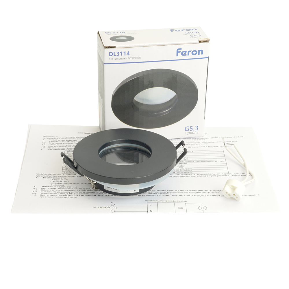 встраиваемый светильник feron dl3114 51367