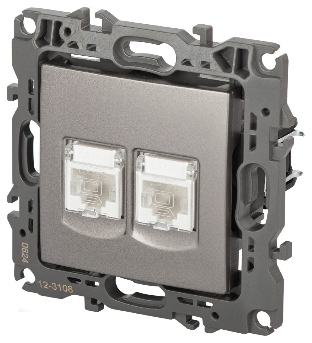 розетка компьютерная двойная rj45 эра 12-3108-16 б0065665