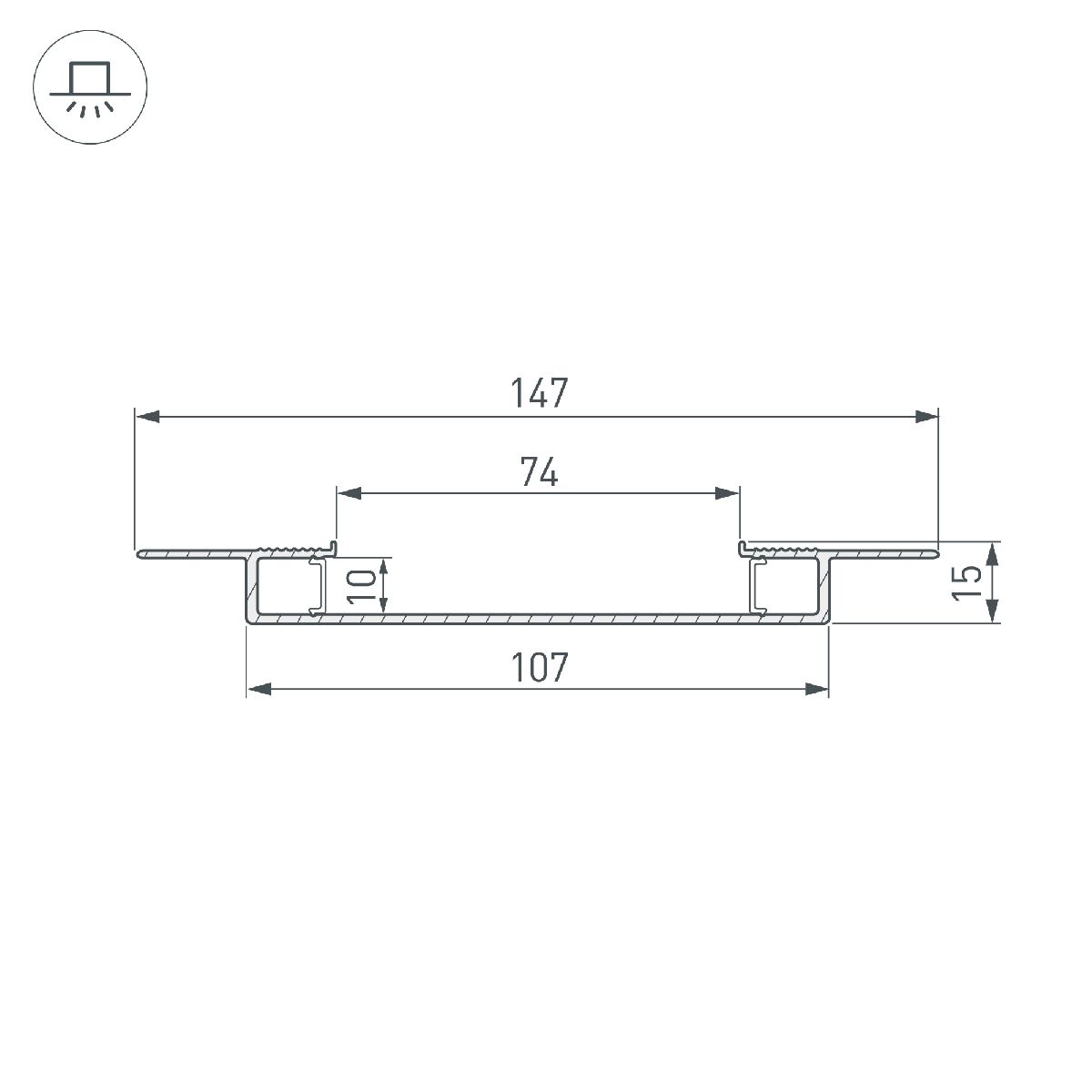 профиль arlight fantom-w75-dual-2000 white 039946