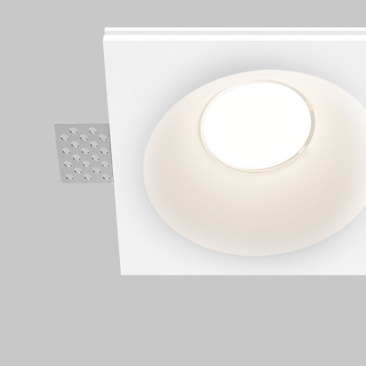 встраиваемый светильник maytoni technical gyps modern dl129-gu10-02-w