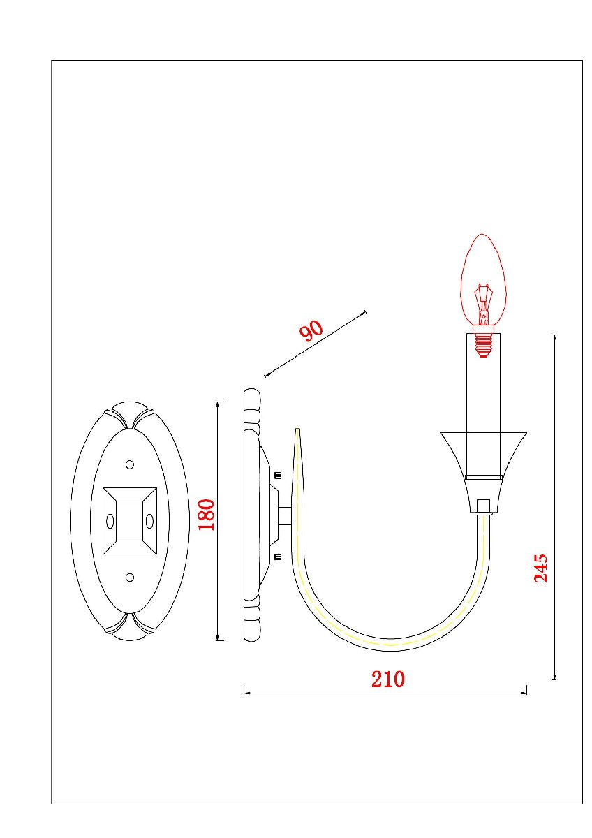 бра arte lamp collinetta a4094ap-1wh