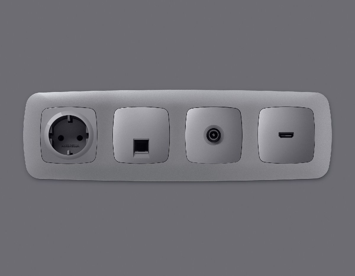 лицевая панель для hdmi розетки ambrella volt omega op5140