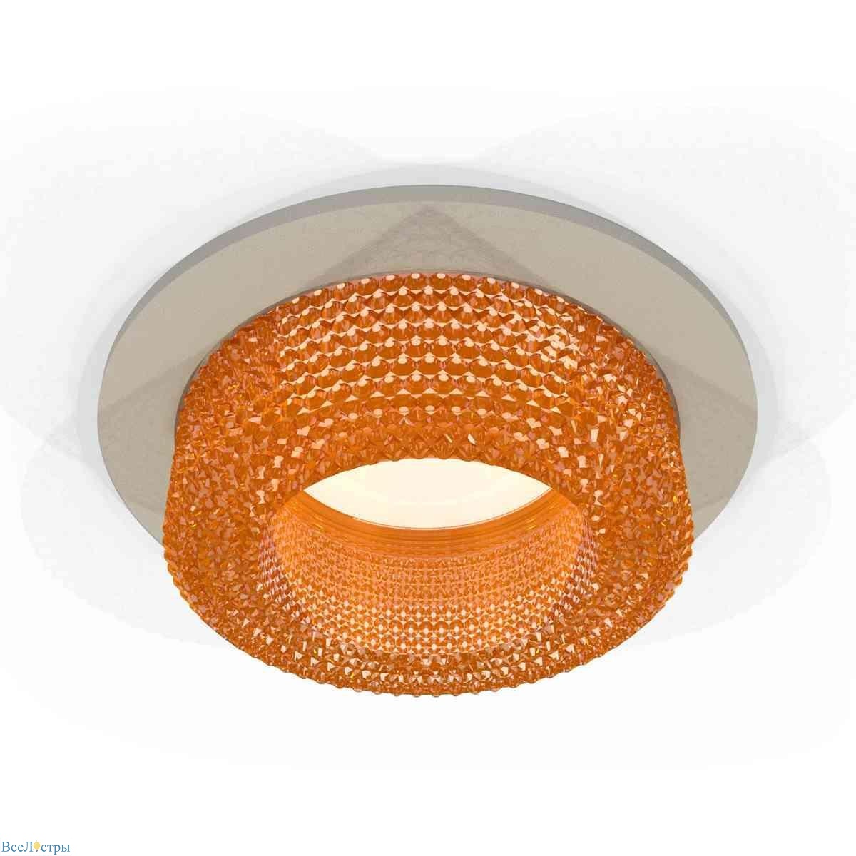 комплект встраиваемого светильника ambrella light techno spot xc7623024 sgr/cf серый песок/кофе (c7623, n7195)