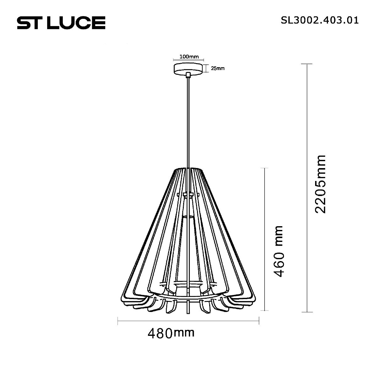 подвесной светильник st luce sentito sl3002.403.01