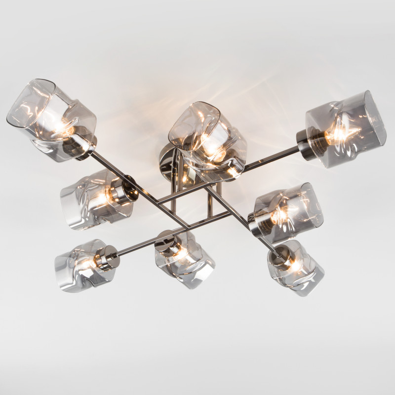 люстра на штанге eurosvet 30165/8 черный жемчуг