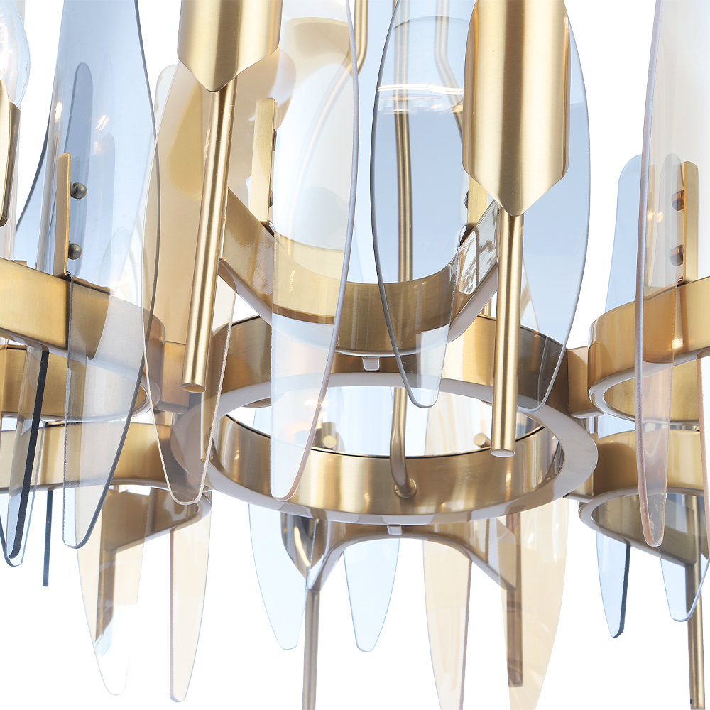 подвесная люстра crystal lux casa sp-pl12 brass