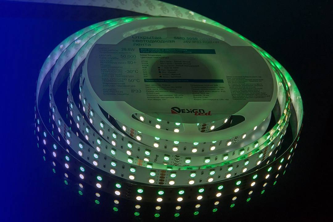 светодиодная лента designled dsg5120-24-rgb+w-33 000514