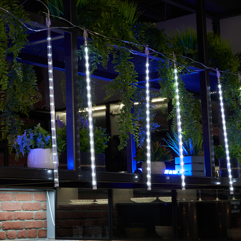 светодиодная гирлянда занавес сосульки feron cl586 51453