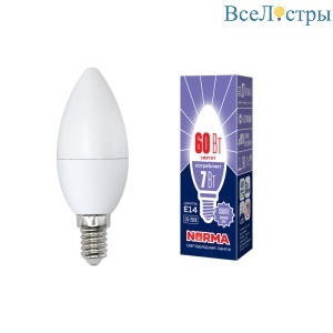 LED-C37-7W/DW/E14/FR/NR картон