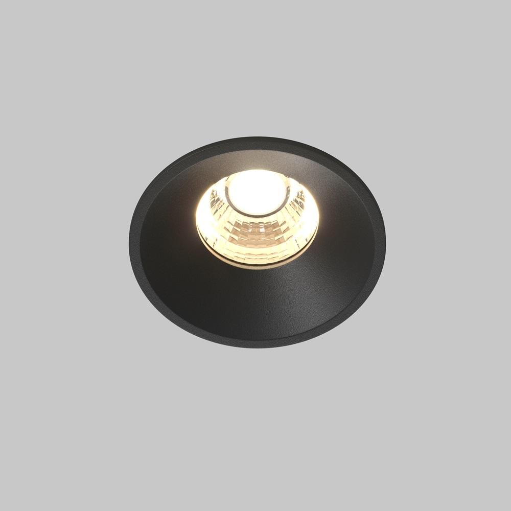 встраиваемый светодиодный светильник maytoni round dl058-7w3k-b