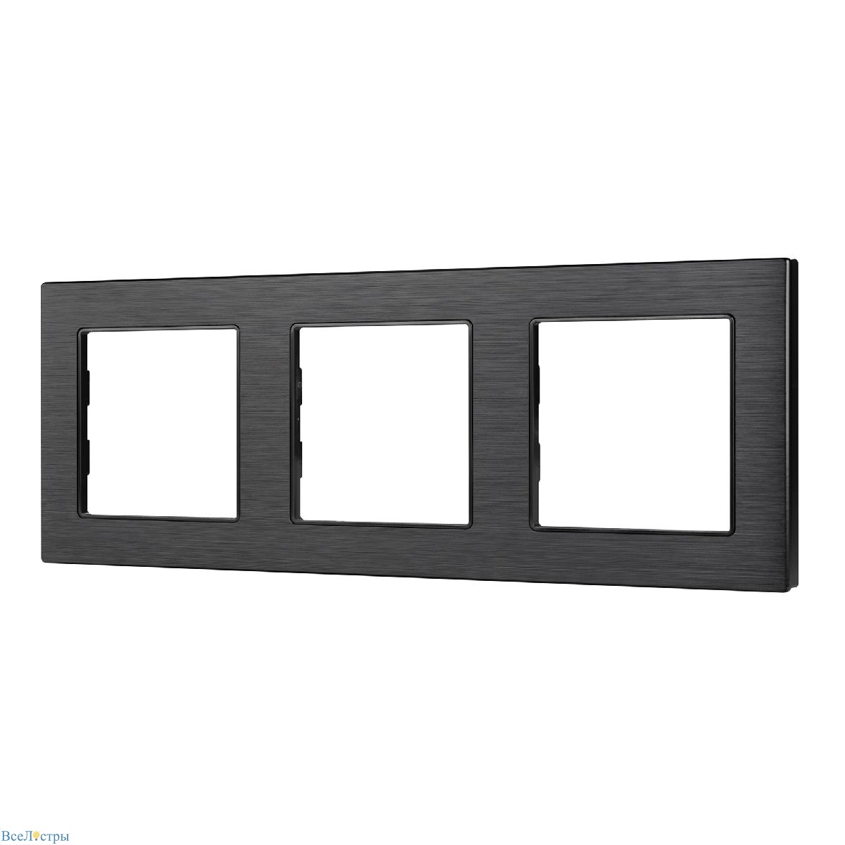 рамка трехместная arlight frm-presto-als-3-bk 043857