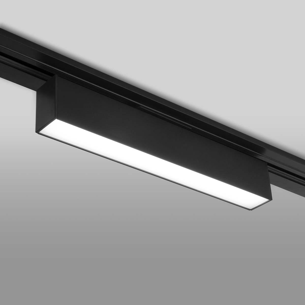 трековый светодиодный светильник elektrostandard x-line черный матовый 10w 4200k ltb53 4690389161520