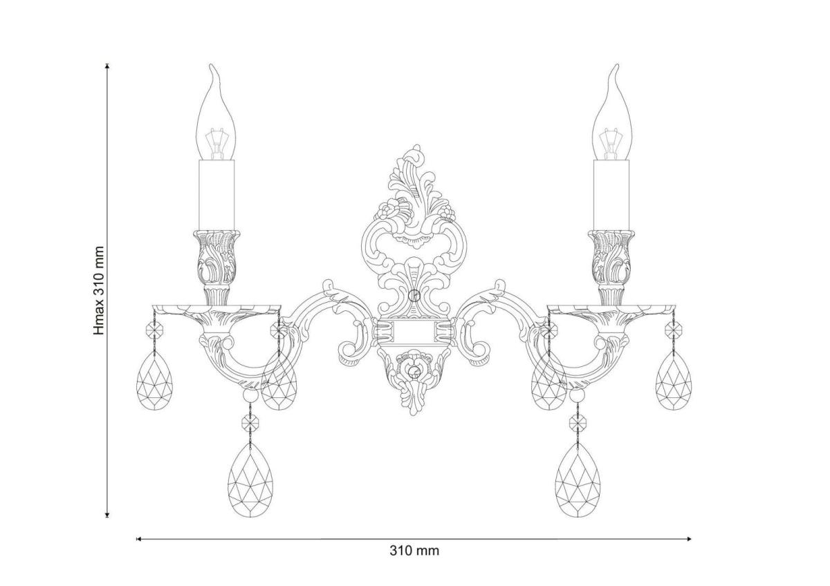 бра lucia tucci barletta w1730.2 coffe gold