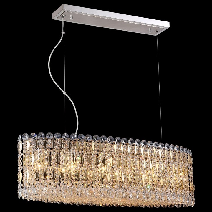 подвесной светильник crystal lux lirica lirica sp10 l900 chrome/gold-transparent
