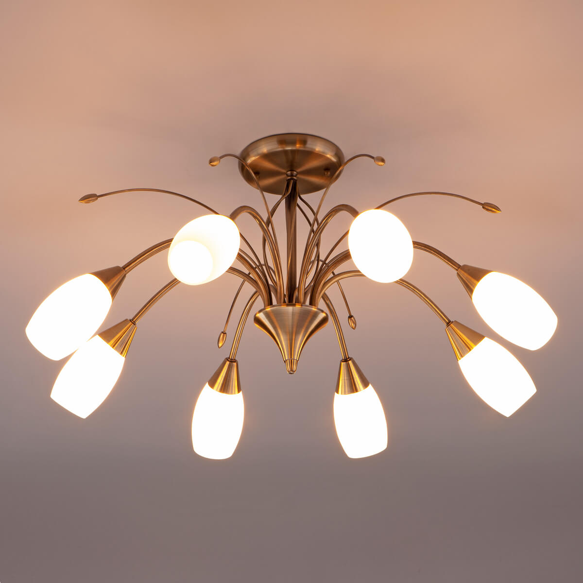 потолочная люстра eurosvet ginevra 30280/8 античная бронза