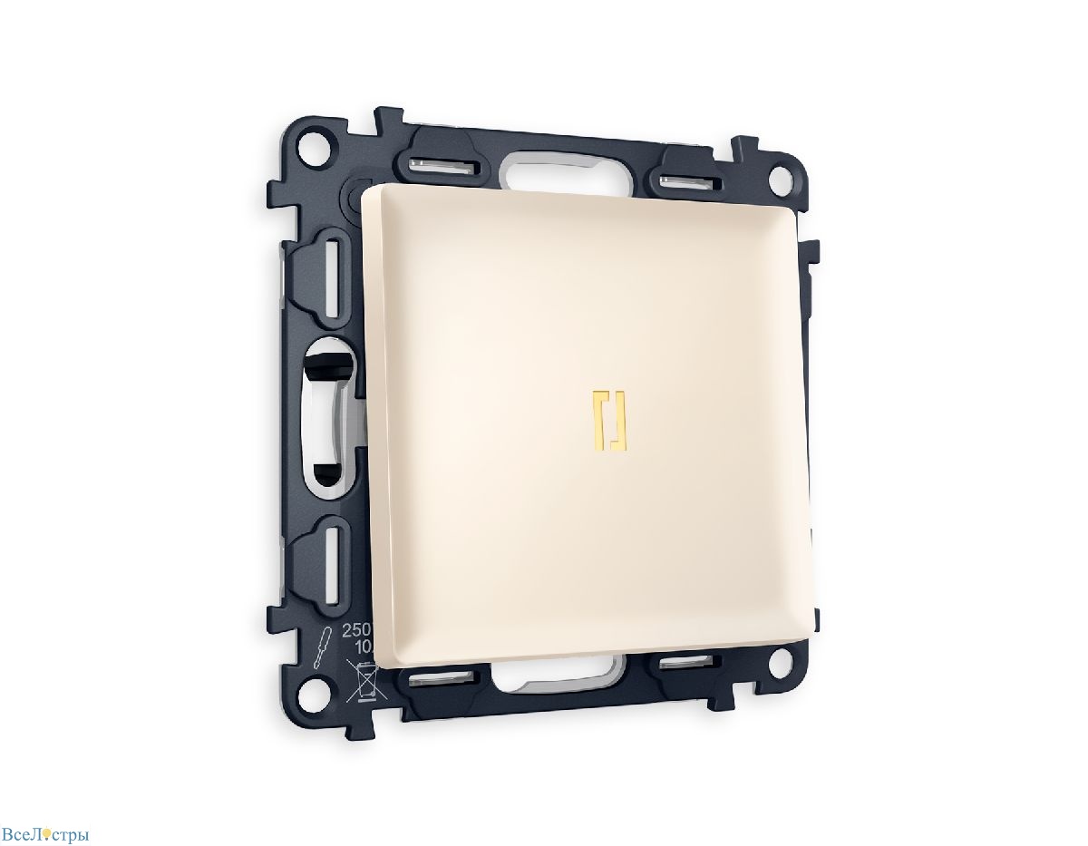 комплект механизма 1-кл выключателя с подсветкой ambrella volt alfa ma322010