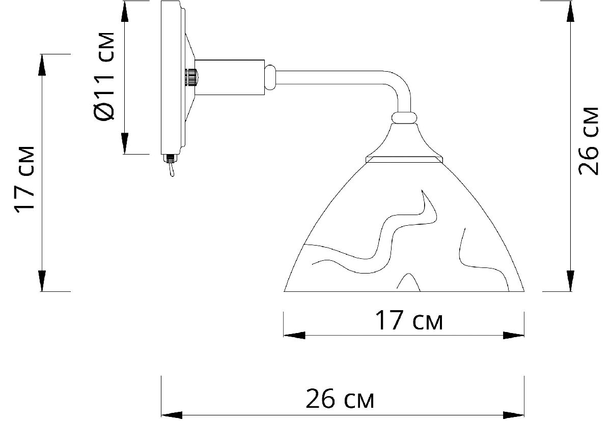 бра arte lamp matthew a5032ap-1br