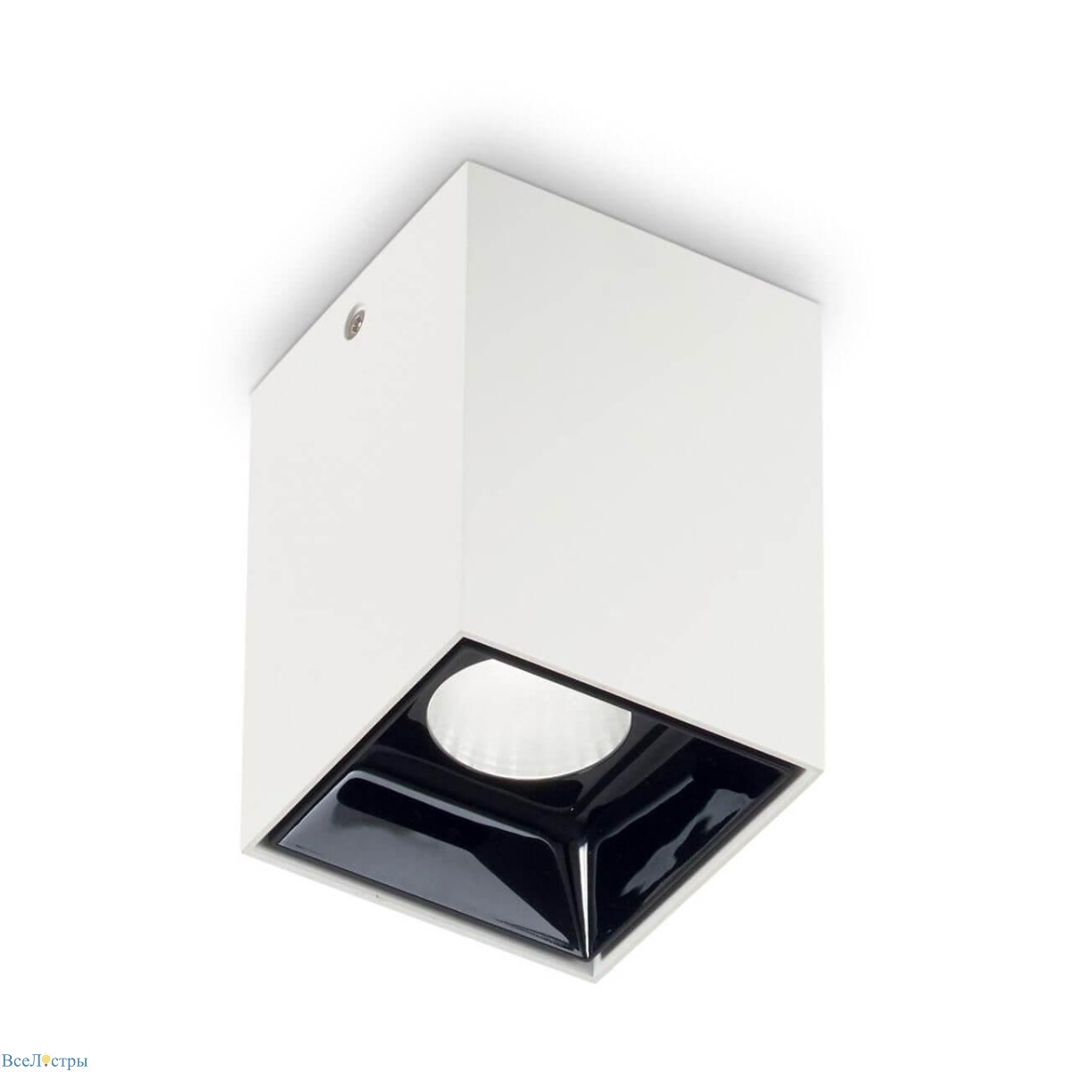 потолочный светодиодный светильник ideal lux nitro 15w square bianco 206011