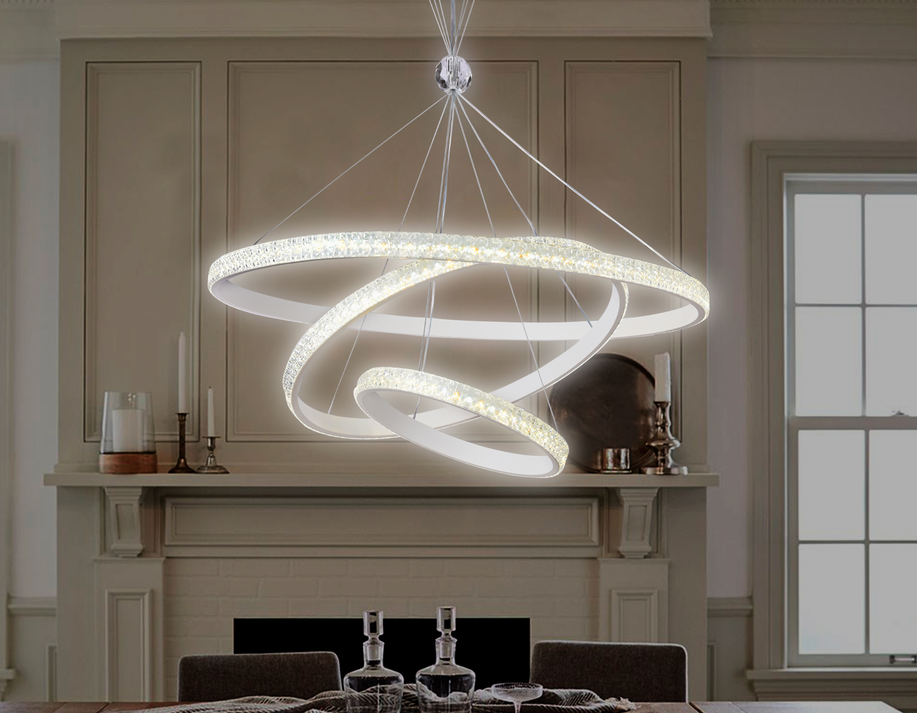 подвесной светодиодный светильник ambrella light acrylica fa6157