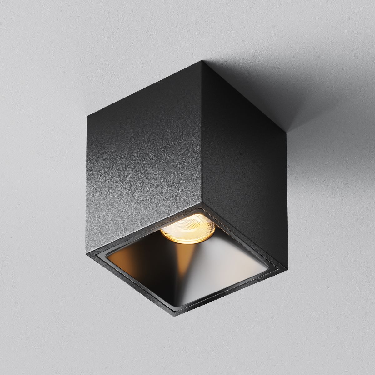 накладной светильник maytoni alfa led c065cl-8w2.7k-sq-b