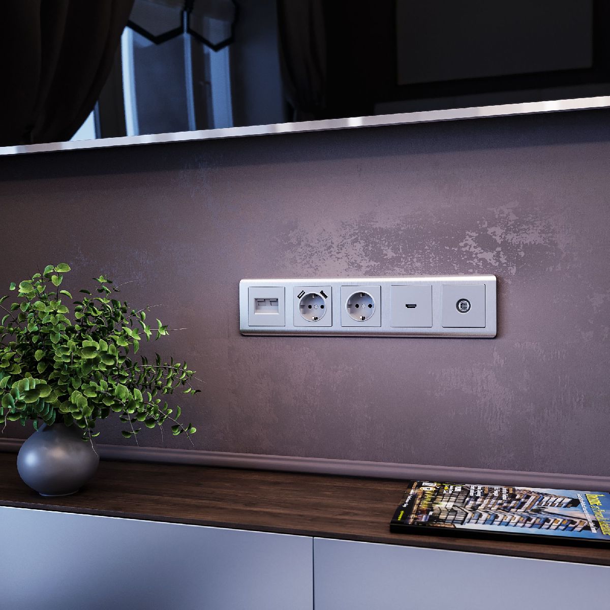 тв-розетка проходная werkel 4690389156595 w1184006 a051517