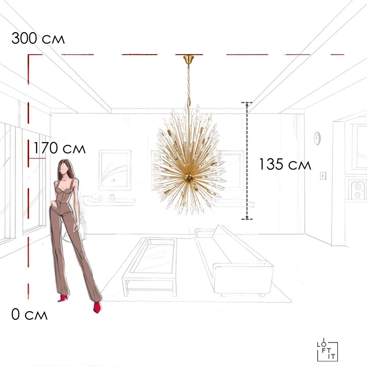 подвесная люстра loft it splash 10418/12