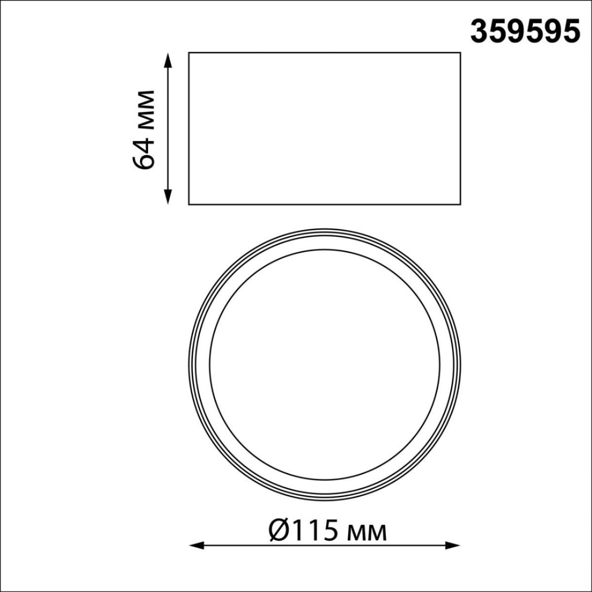 накладной светильник novotech over orbis 359595
