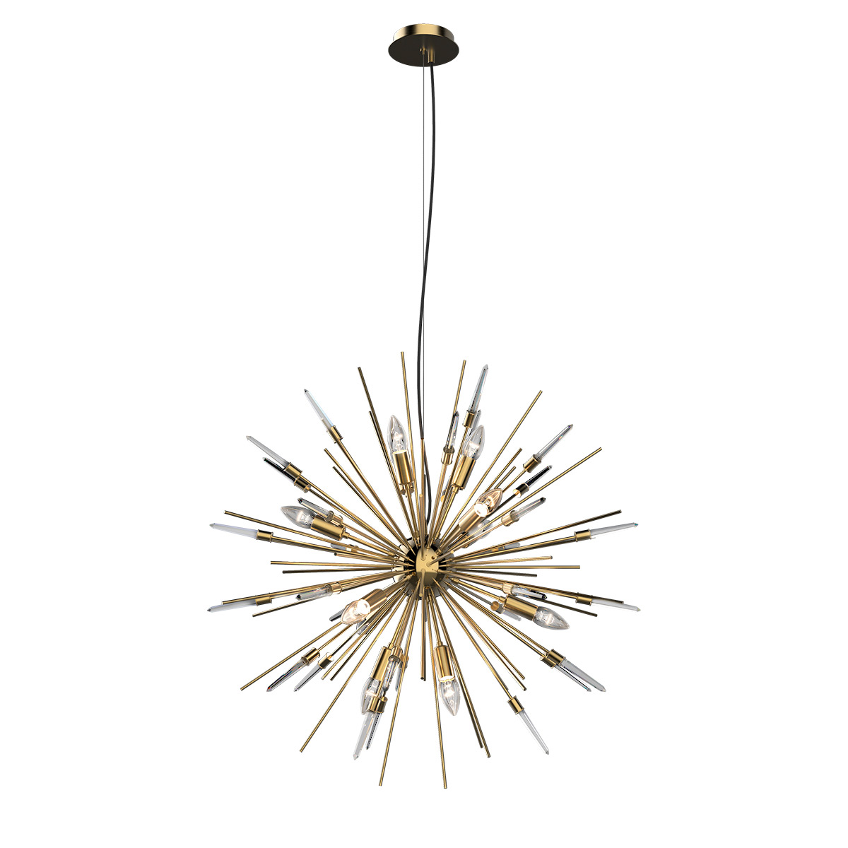 люстра delight collection boivin md2094-12a gold/clear crystal