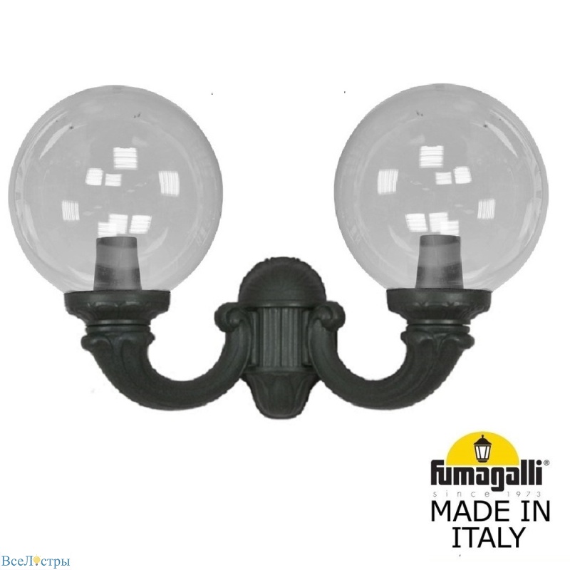 уличный настенный светильник fumagalli globe g30.142.000.axf1r