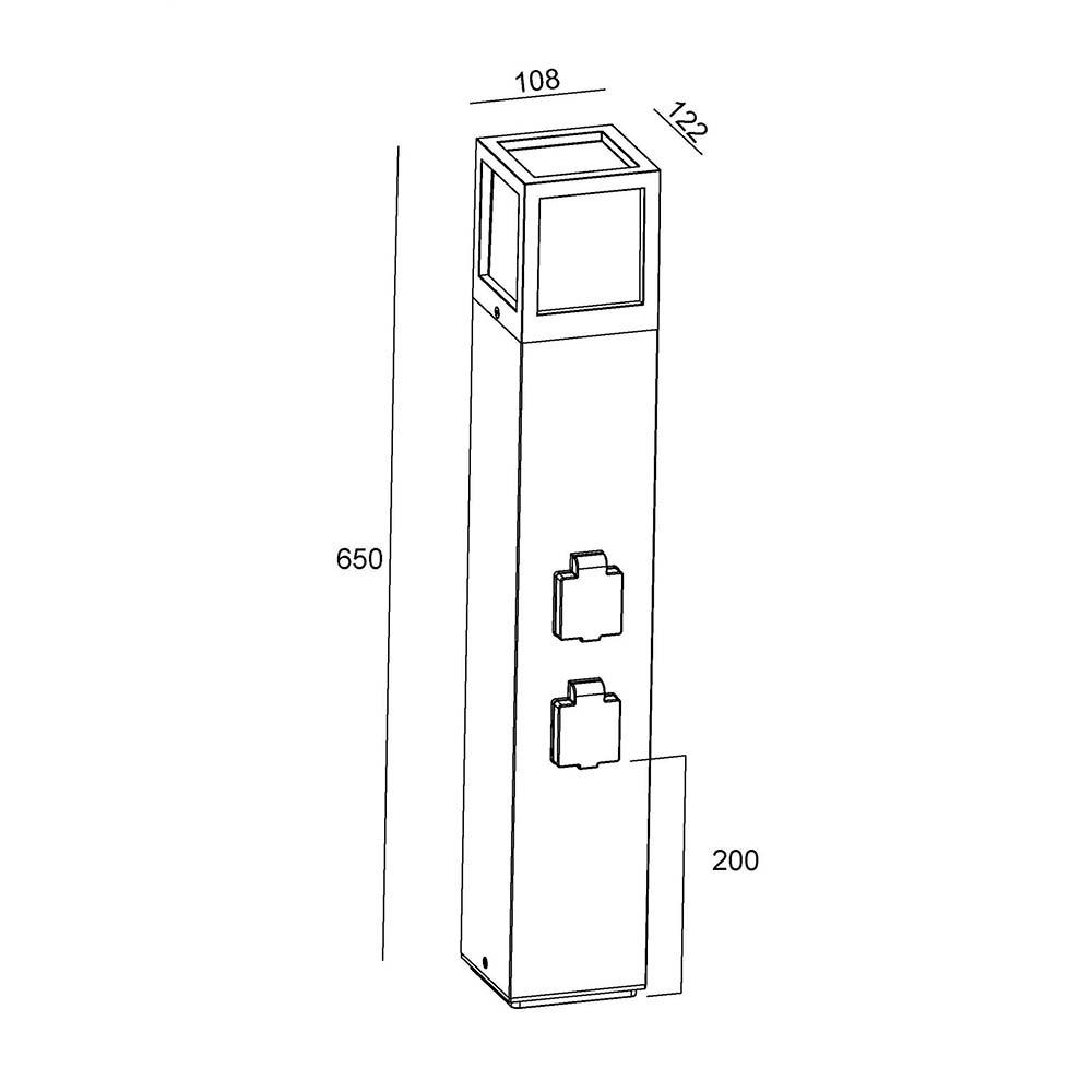 ландшафтный светильник deko-light facado socket 733064