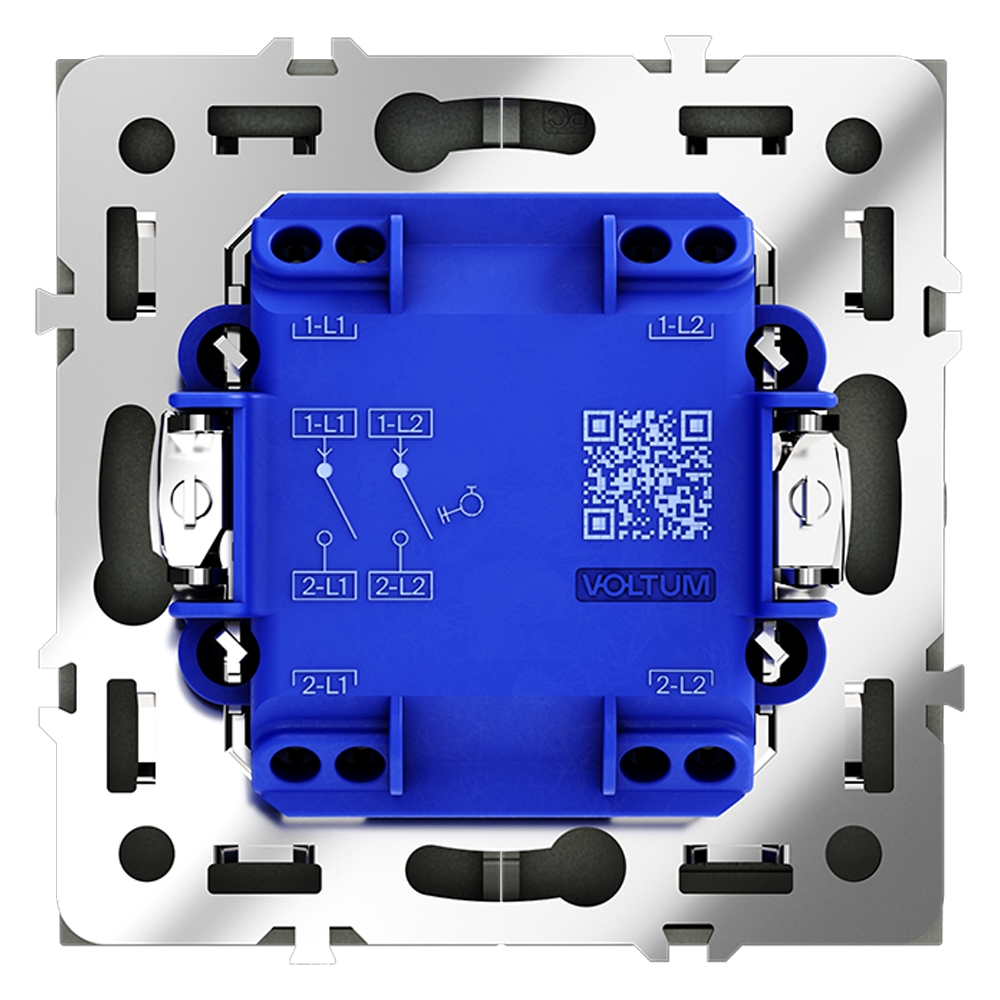 выключатель с самовозвратом двухклавишный voltum s70 vls020608