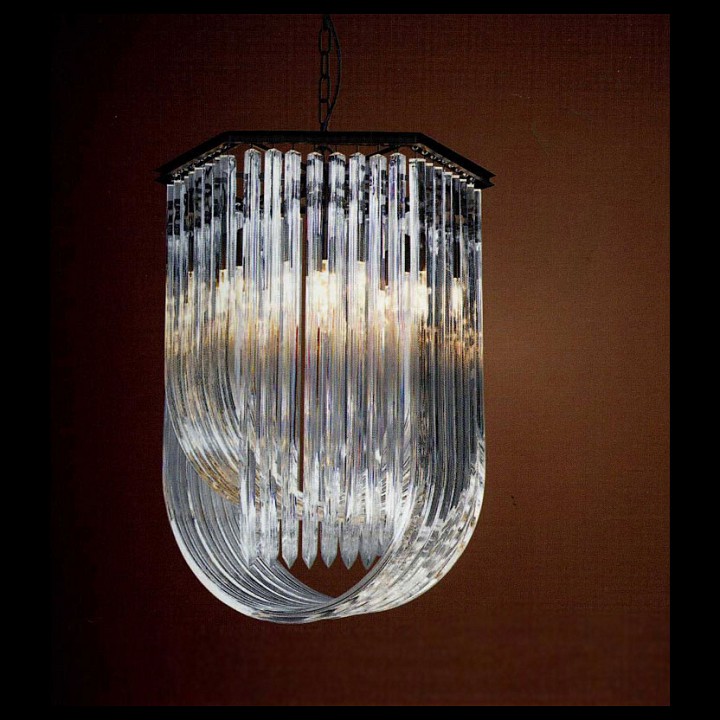 подвесной светильник delight collection murano glass kr0116p-6 black