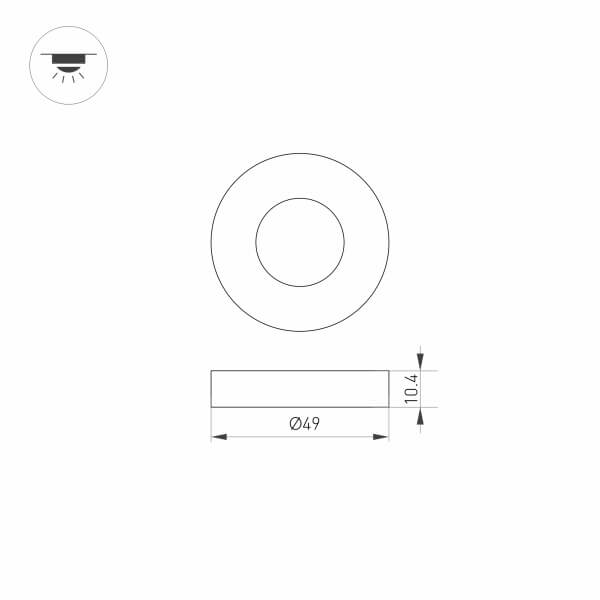 накладка arlight art-deck-cap-roll-r50 024930