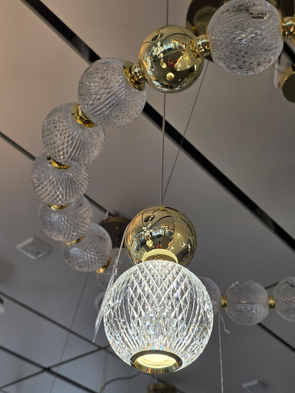 подвесной светодиодный светильник odeon light crystal 5008/7l