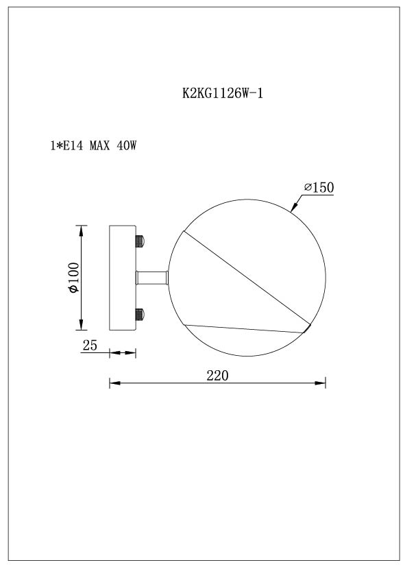 бра garda decor k2kg1126w-1