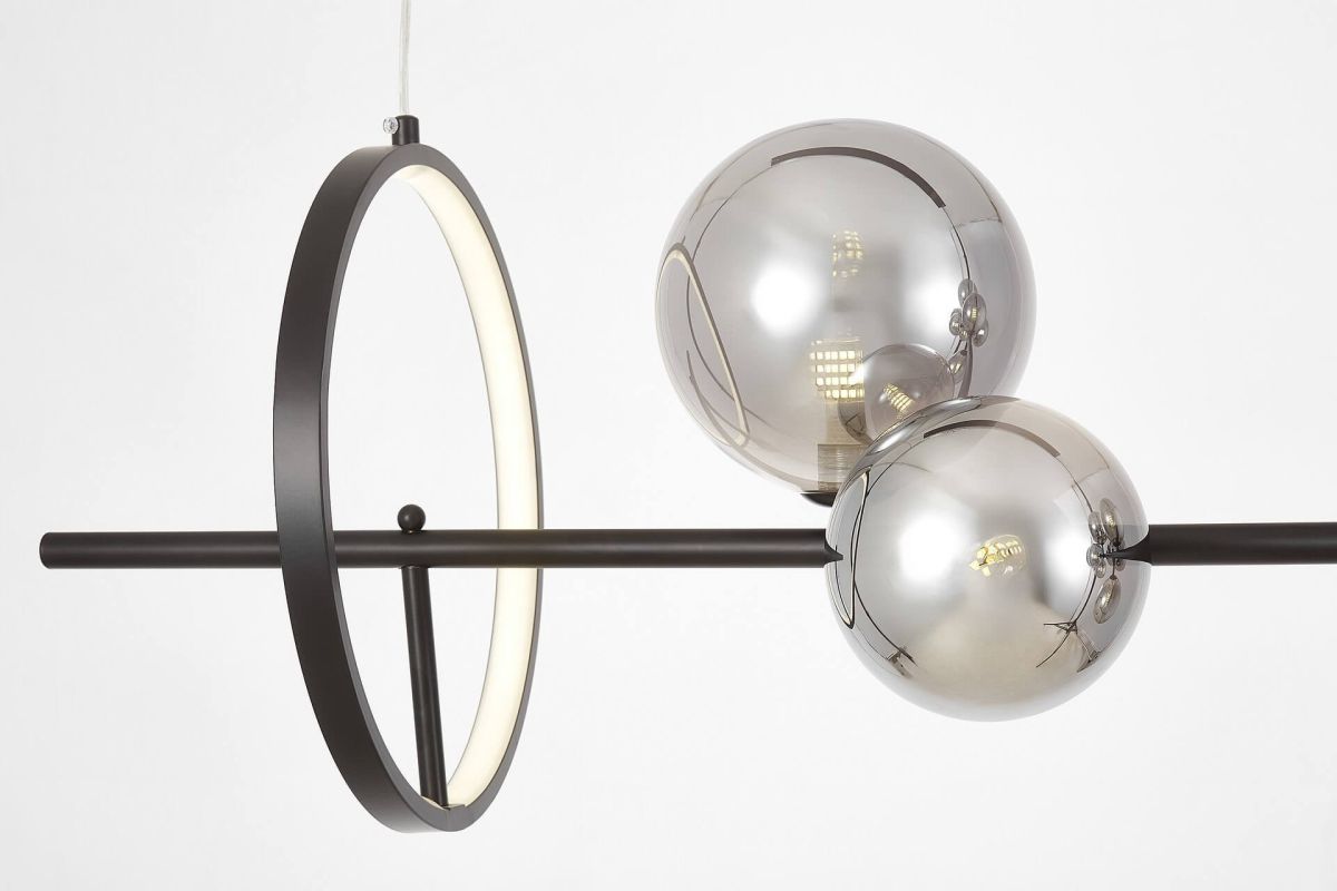 подвесной светильник lumina deco ldp 7033-10 bk+gy