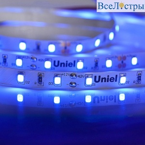 ULS-M11-2835-60LED/m-8mm-IP20-DC12V-4,8W/m-5M-BLUE PROFI катушка в герметичной упаковке