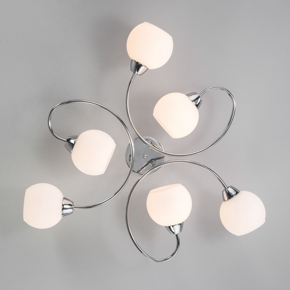 люстра на штанге eurosvet tulia 30136/6 хром