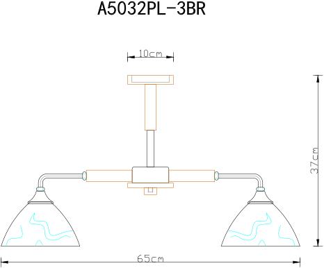 люстра на штанге arte lamp matthew a5032pl-3br