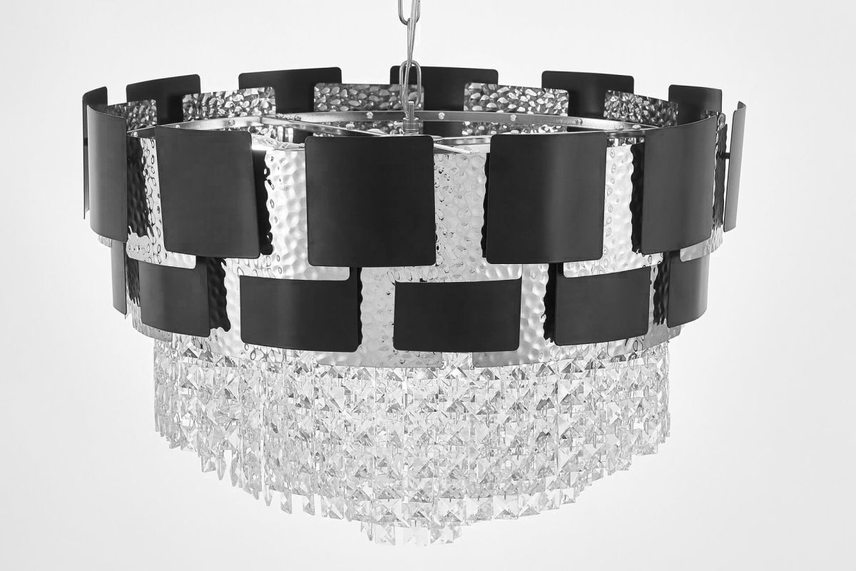 подвесная люстра lumina deco ldp 7045-600 bk+chr