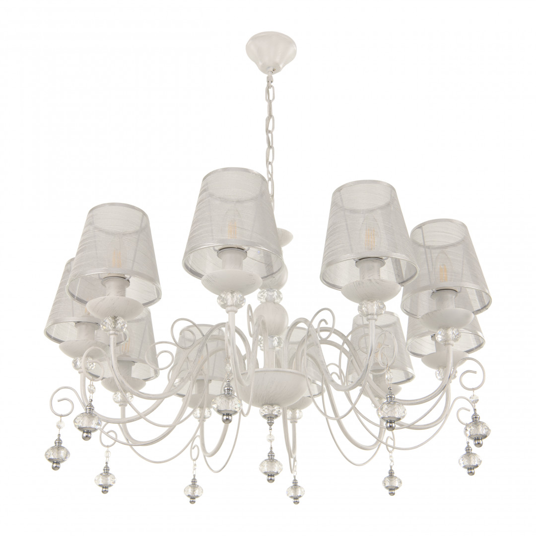 подвесная люстра arte milano 347620/10 wt+sl