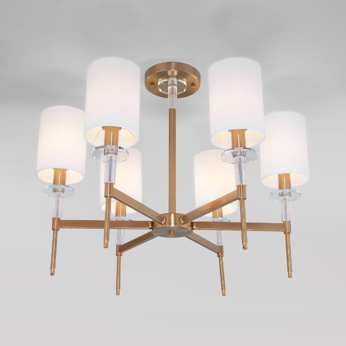 люстра на штанге eurosvet brielle 60132/6 латунь