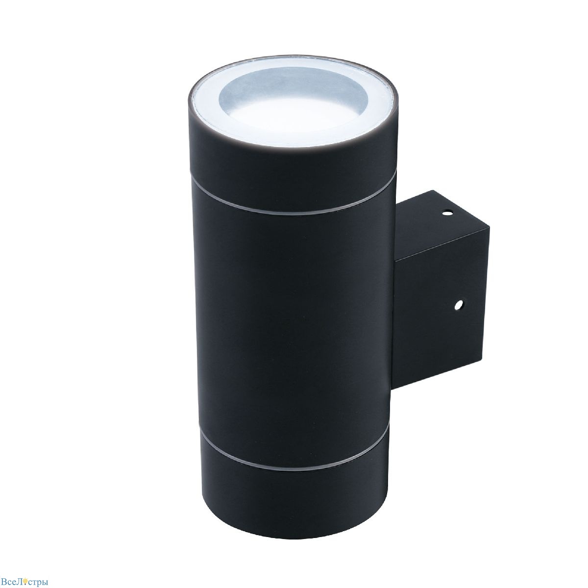 уличный настенный светильник uniel uul-s92a 2х50w/gx53 ip65 black ul-00009365