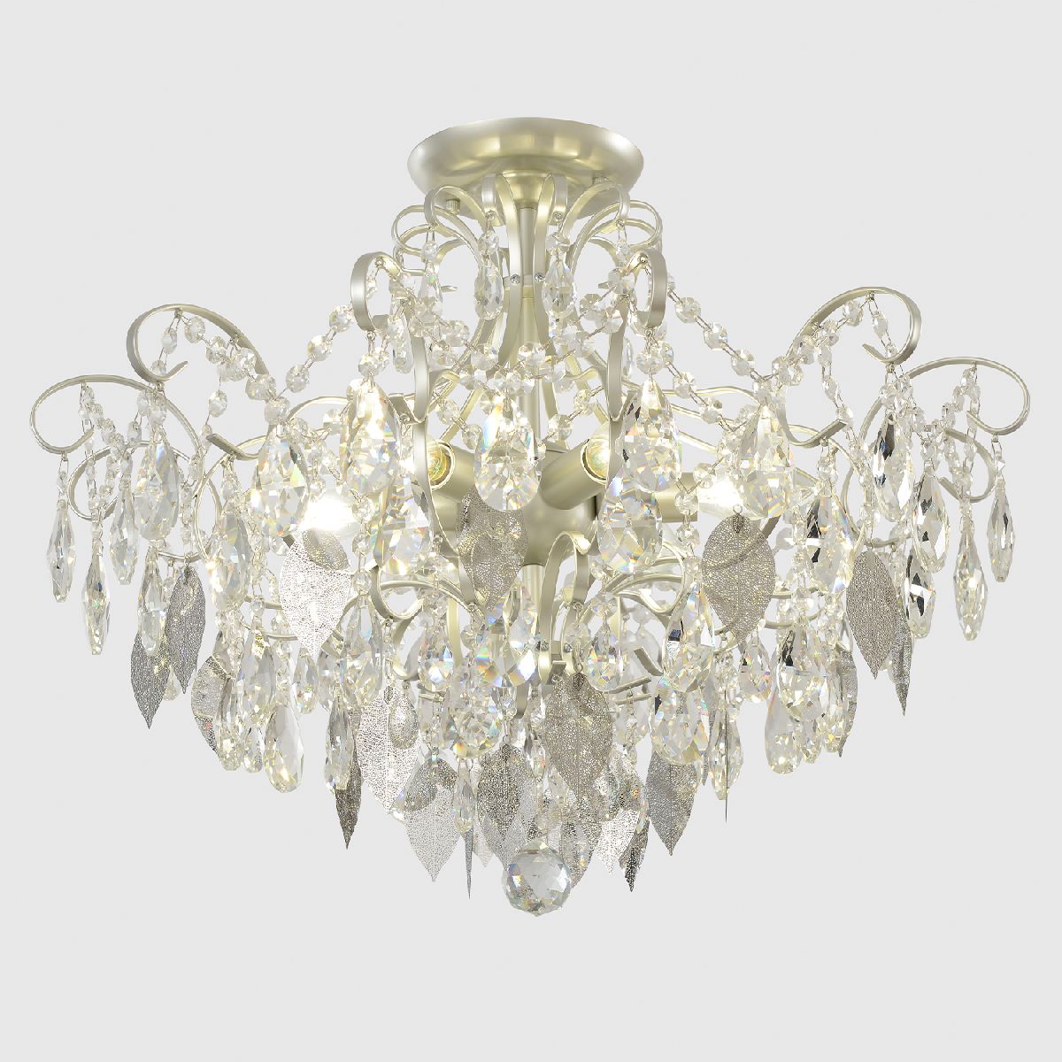 потолочная люстра crystal lux esmiralda pl6 silver