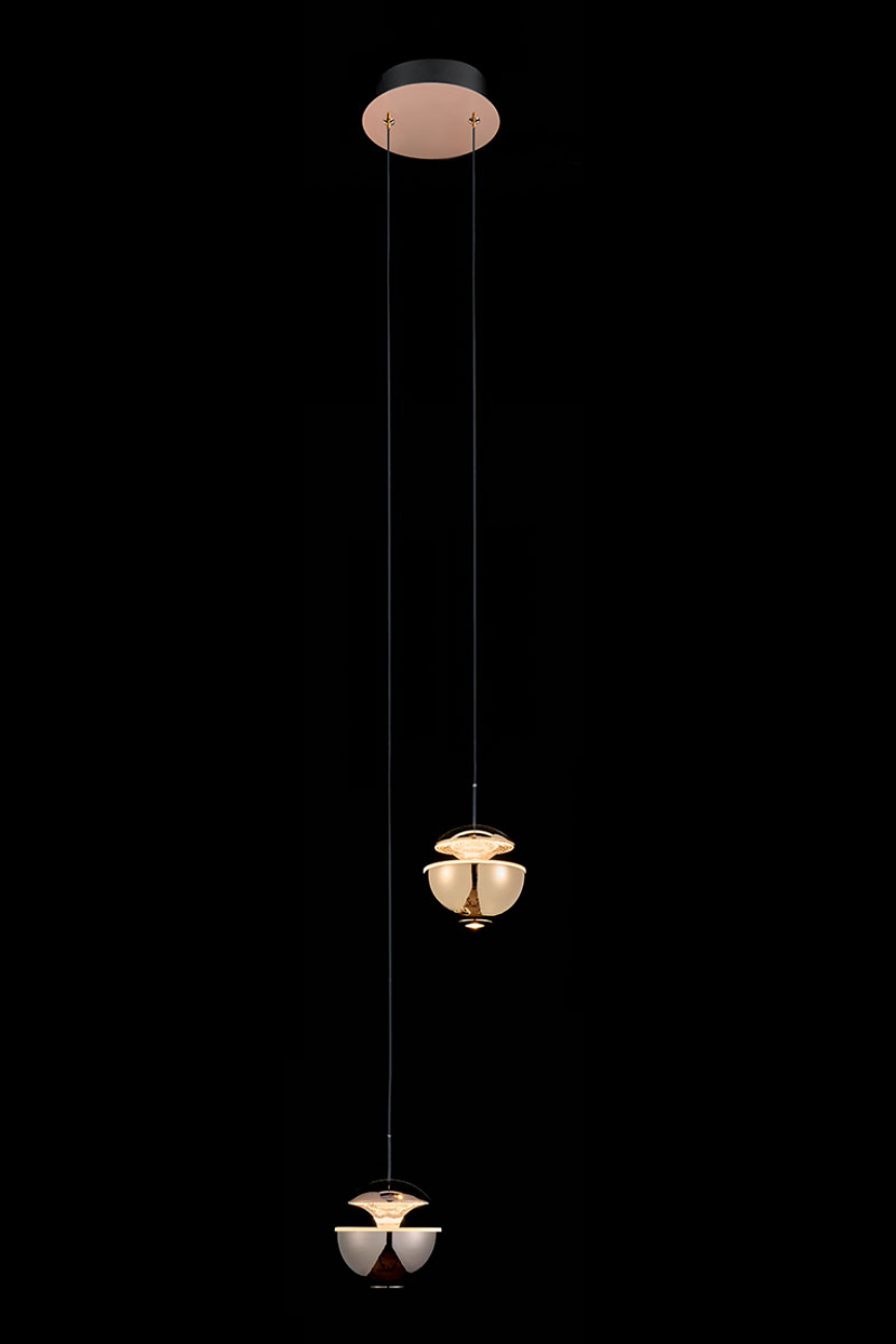 подвесной светильник jelly le7711/2s gold/black chrome