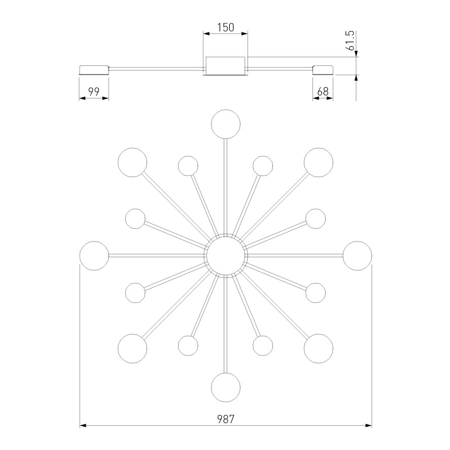 потолочный светильник eurosvet nitrino 90242/16 хром