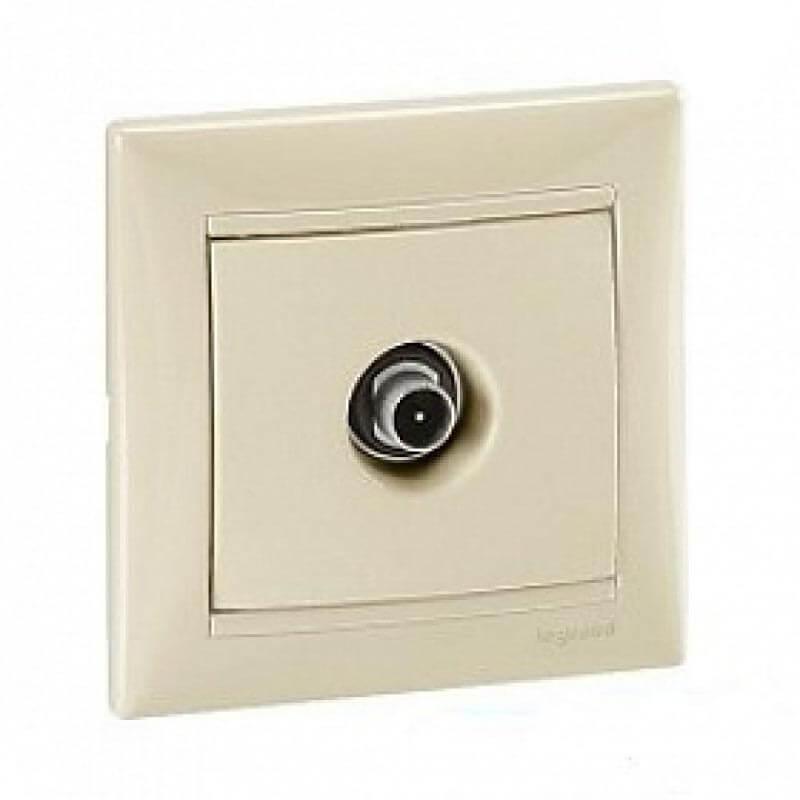 розетка tv оконечная legrand valena белая 774430