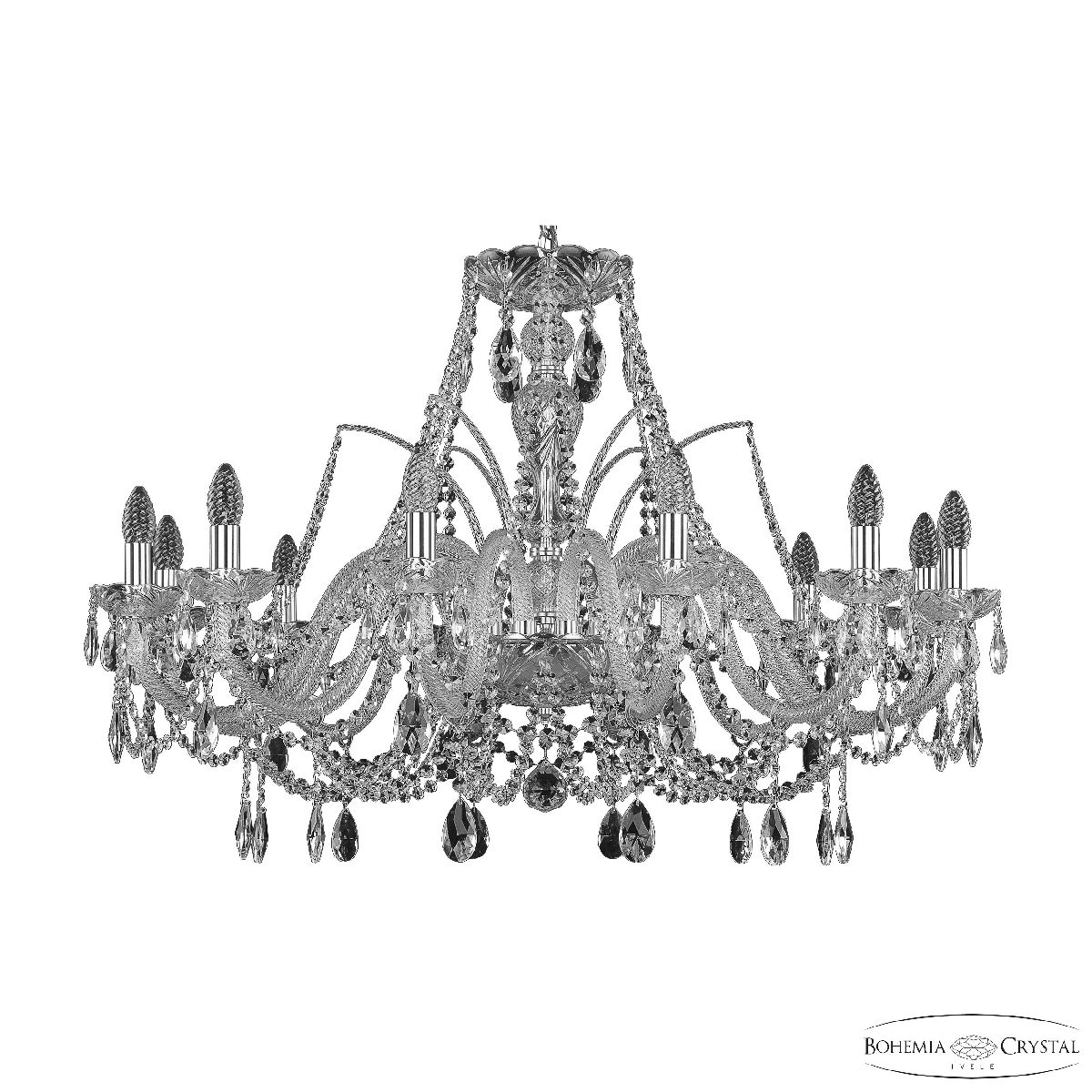 подвесная люстра bohemia ivele crystal 105/12/360 ni