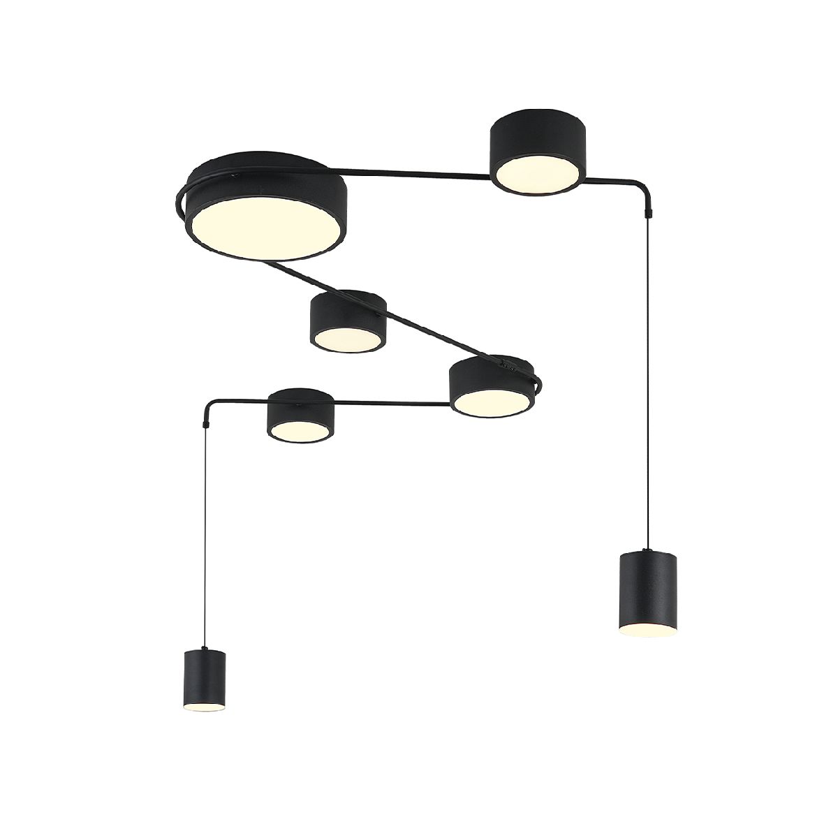 потолочный светильник indigo modulo 14028/7с black v000160l